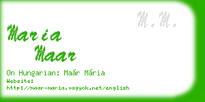 maria maar business card
