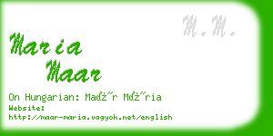 maria maar business card